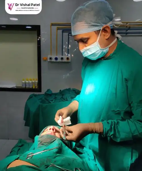 Dr. Vishal Patel fixing a crooked nose in Mumbai with Rhinoplasty surgery - Photo 1