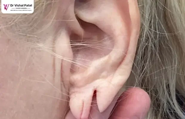 A Split Ear Lobe Repair in Mumbai by Dr Vishal Patel A Split Ear Lobe Repair in Mumbai by Dr Vishal Patel