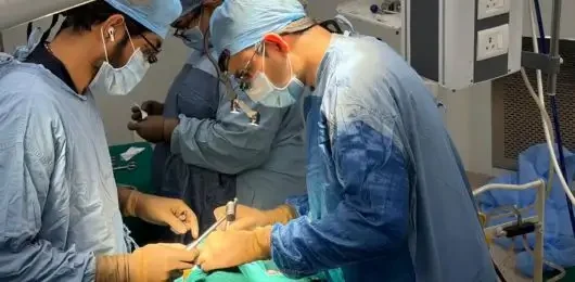 Dr. Vishal Patel and team performing Wide nostril surgery (Alarplasty) in Mumbai.