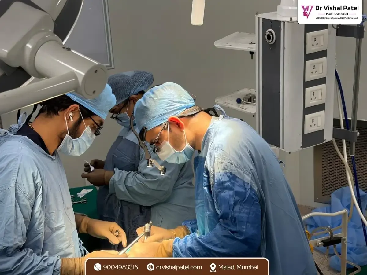 Dr. Vishal Patel doing Rhinoplasty surgery.