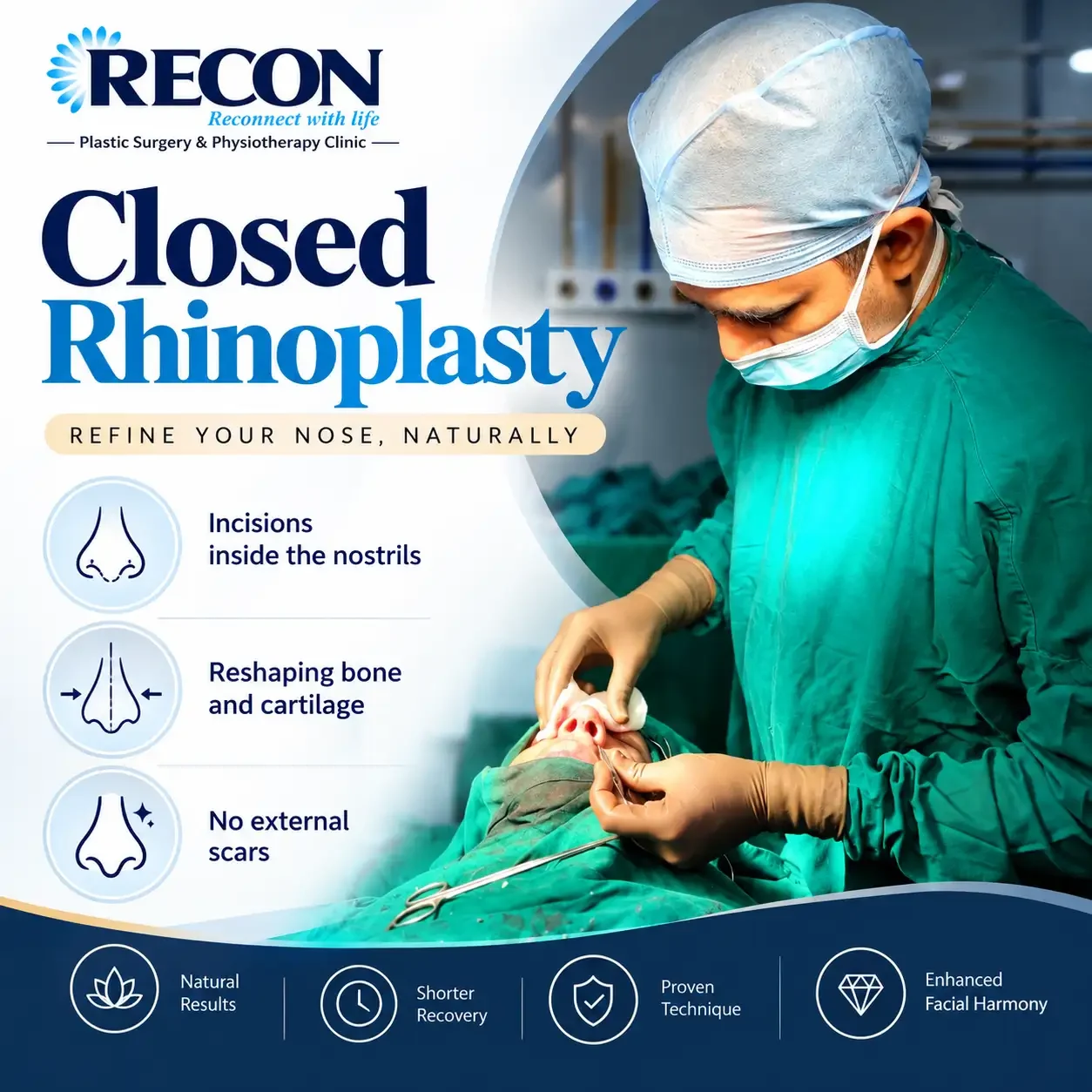 Closed Rhinoplasty in Mumbai by Dr. Vishal Patel.