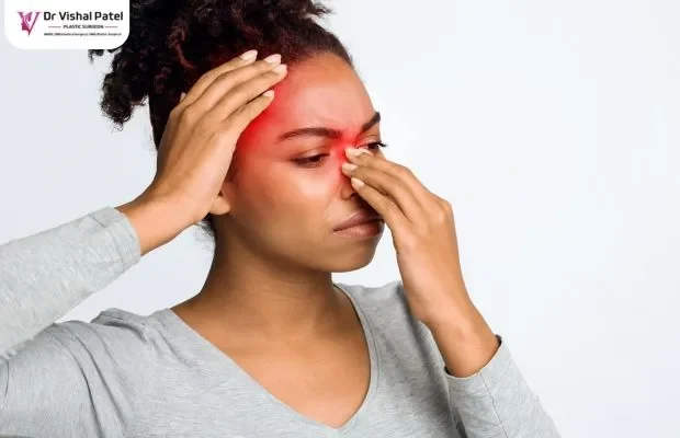 Cost of Septoplasty in India – Explained by Dr Vishal Patel A female with sinus problem in Nose. Candidate for deviated septum rhinoplasty in India.