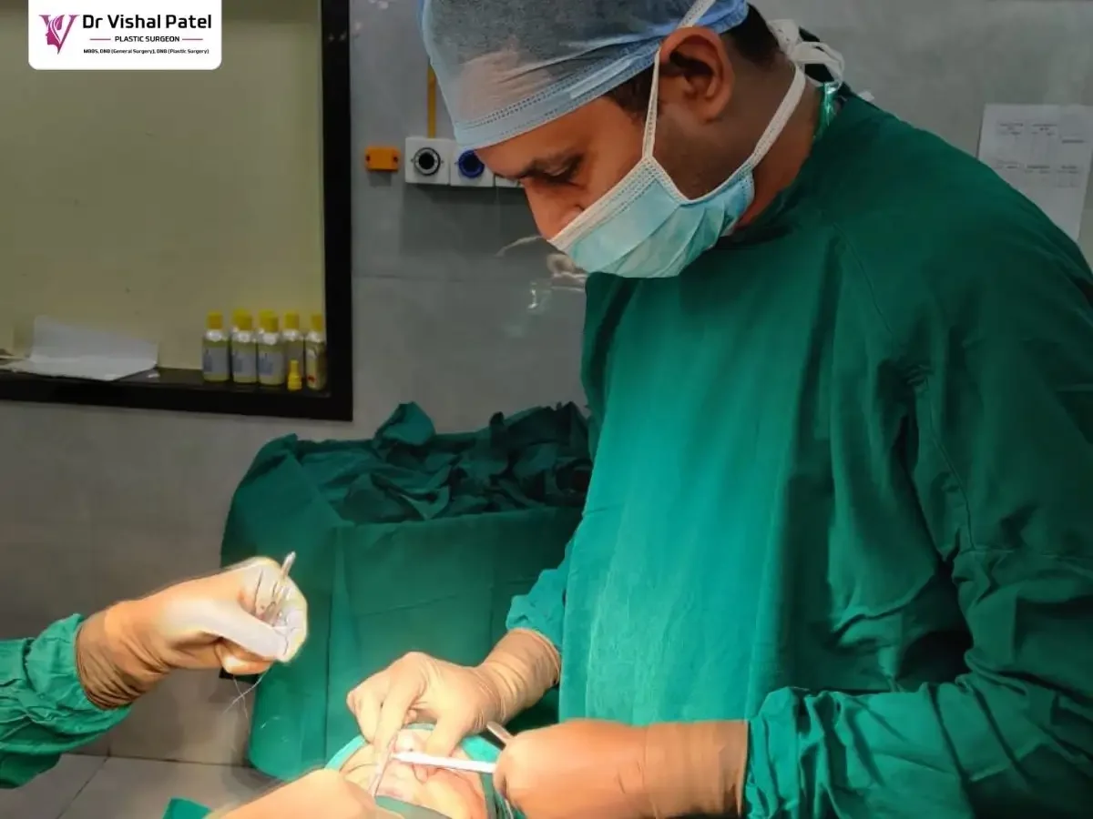 Dr. Vishal Patel doing Nose tip refinement surgery in Mumbai.