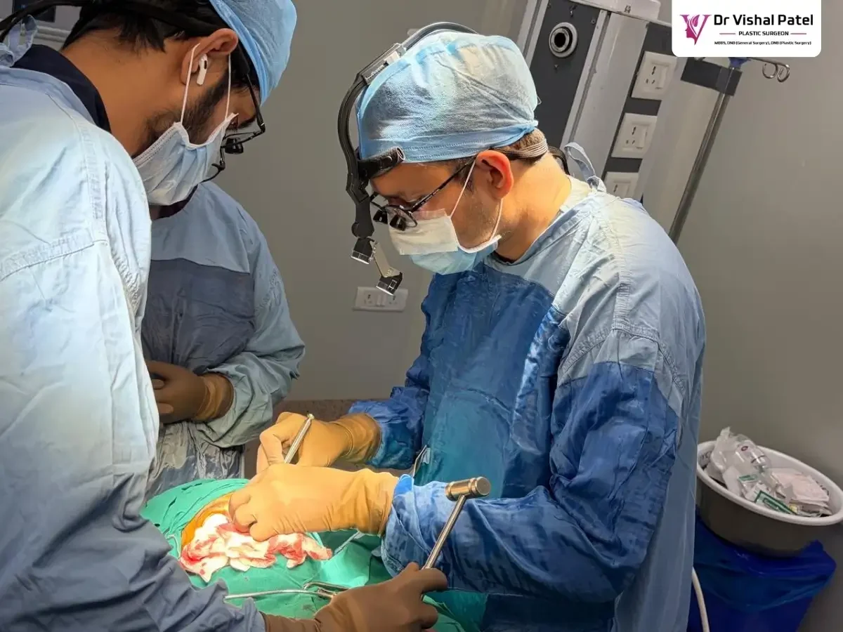 Dr. Vishal Patel doing Rhinoplasty in Mumbai.