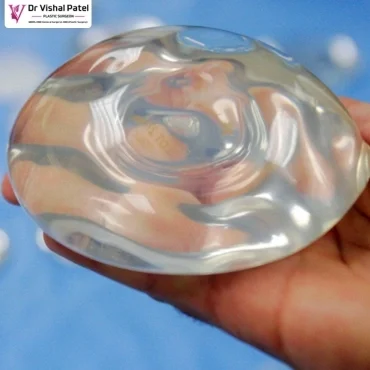 Saline Breast Implant in Mumbai - By Dr. Vishal Patel - Closeup View